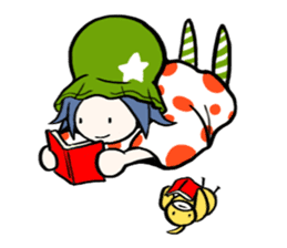 Cute stickers of girls tulip hat sticker #1619025