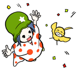 Cute stickers of girls tulip hat sticker #1619026