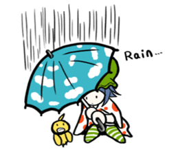 Cute stickers of girls tulip hat sticker #1619028