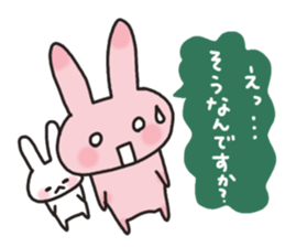 Peach-color rabbit sticker #1619761