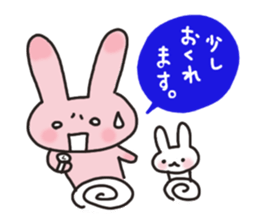 Peach-color rabbit sticker #1619766