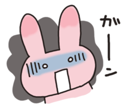 Peach-color rabbit sticker #1619788