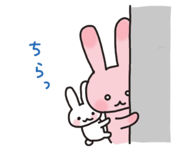 Peach-color rabbit sticker #1619789