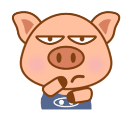 Cute Q Pig sticker #1622075