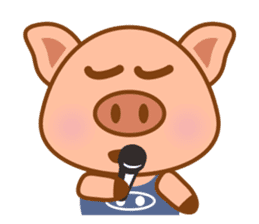 Cute Q Pig sticker #1622085