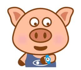 Cute Q Pig sticker #1622088