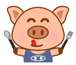 Cute Q Pig sticker #1622091