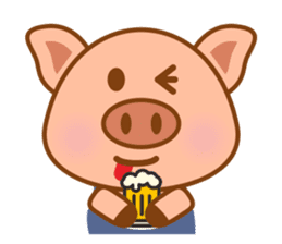 Cute Q Pig sticker #1622092