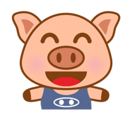 Cute Q Pig sticker #1622093