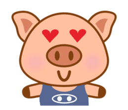 Cute Q Pig sticker #1622095
