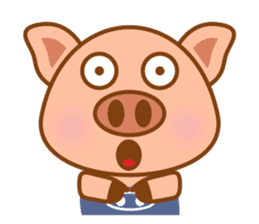 Cute Q Pig sticker #1622099