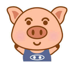 Cute Q Pig sticker #1622101