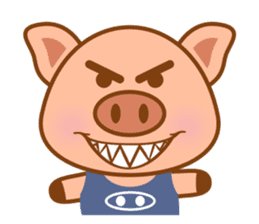 Cute Q Pig sticker #1622103