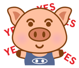 Cute Q Pig sticker #1622105