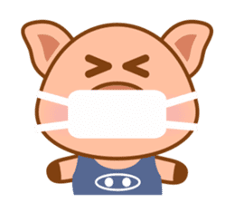 Cute Q Pig sticker #1622106