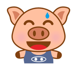 Cute Q Pig sticker #1622107
