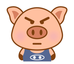 Cute Q Pig sticker #1622108
