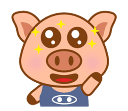 Cute Q Pig sticker #1622110