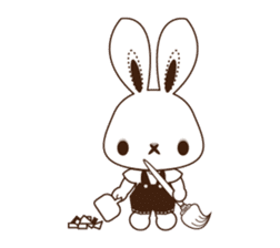 Eye shadow rabbit Sticker sticker #1622213