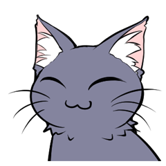 Smiley black cat