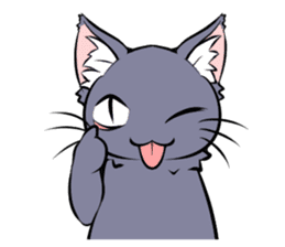 Smiley black cat sticker #1622480