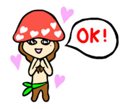 Mushroom party sticker #1622637