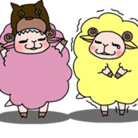 Fluffy sheep. sticker #1622721