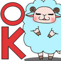 Fluffy sheep. sticker #1622722