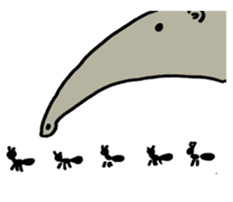 Giant anteaters and ants sticker #1623047