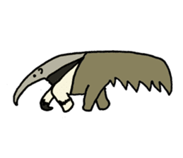 Giant anteaters and ants sticker #1623050