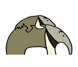 Giant anteaters and ants sticker #1623070