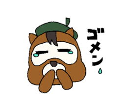 Cartoonist raccoon dog's Sticker sticker #1623536