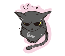 A free black cat  "YORU" sticker #1623647