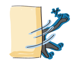 A free black cat  "YORU" sticker #1623664