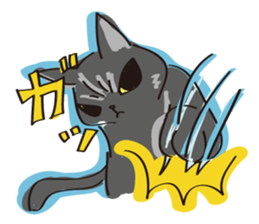 A free black cat  "YORU" sticker #1623665