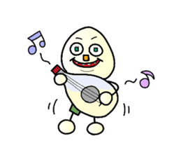 boiled egg character sticker #1623715