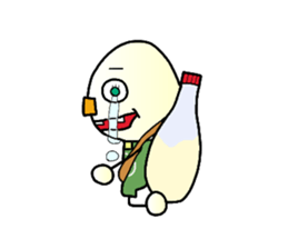 boiled egg character sticker #1623719