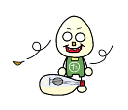 boiled egg character sticker #1623720