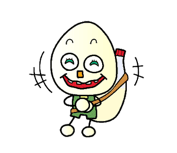 boiled egg character sticker #1623721