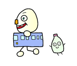 boiled egg character sticker #1623723