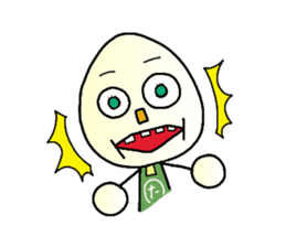boiled egg character sticker #1623739