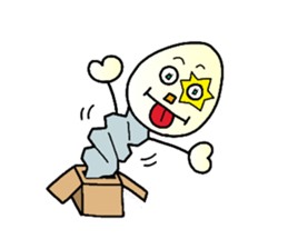 boiled egg character sticker #1623743