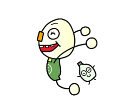 boiled egg character sticker #1623749