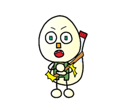 boiled egg character sticker #1623750