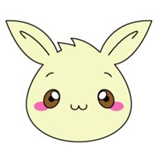 Pretty white rabbit sticker #1624473