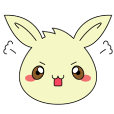 Pretty white rabbit sticker #1624474