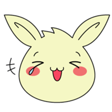 Pretty white rabbit sticker #1624480