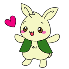 Pretty white rabbit sticker #1624481