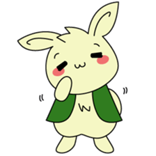 Pretty white rabbit sticker #1624482