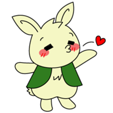 Pretty white rabbit sticker #1624484